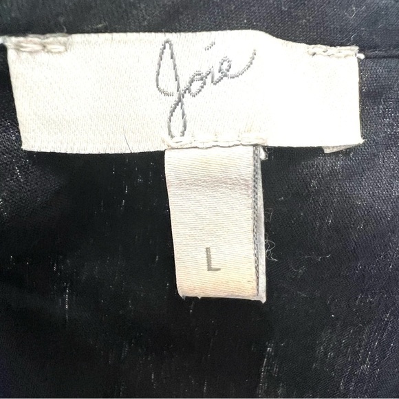 Joie Shada Black Embroidered V Neck Kimono Sleeve Cotton Boho Dress Women Large - Picture 13 of 14